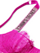 Рожевий комплект білизни зі стразами Victoria’s Secret Bombshell Shine Strap, 36D, XS