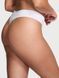 Белые трусики-стринги Victoria's Secret Logo Cotton Shine Patch Thong Panty белый