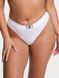 Белые трусики-стринги Victoria's Secret Logo Cotton Shine Patch Thong Panty белый