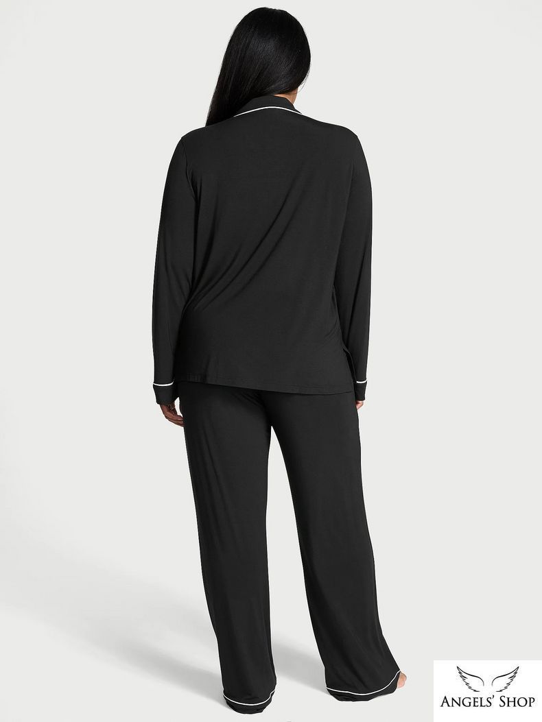 Піжама чорна Victoria&rsquo;s Secret Modal Soft Long Pajama Set, XS