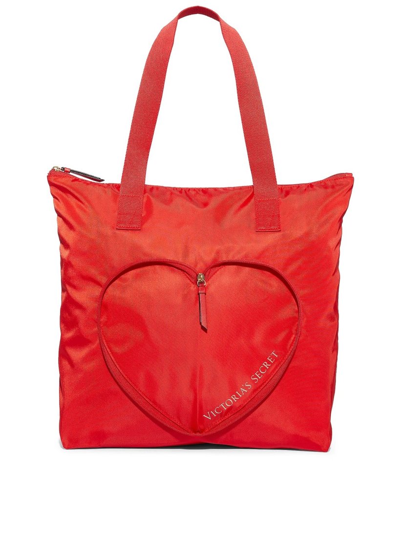Красная пляжна сумка Victoria’s Secret Stripe Tote