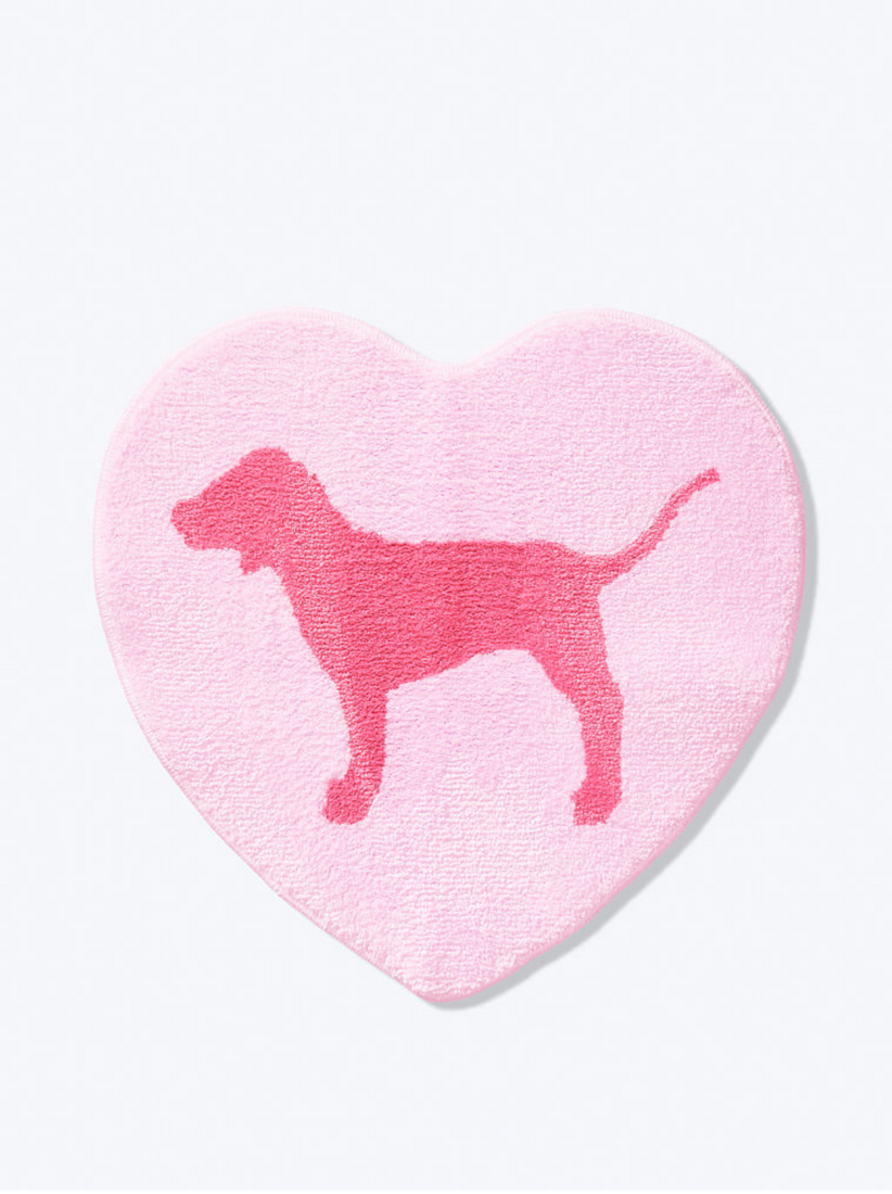 Коврик для ванной Victoria's Secret Pink Dog Logo Heart Shape