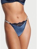 Женские трусики со стразами Victoria's Secret Lace & Velvet Shine Strap V-String Panty, L
