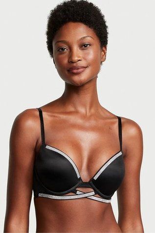 Черный бюстгальтер со стразами с пуш-ап Victoria's Secret Embellished Very Sexy, 32A