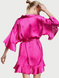 Атласный халат Victoria's Secret Floral Satin Short Kimono, XS\S