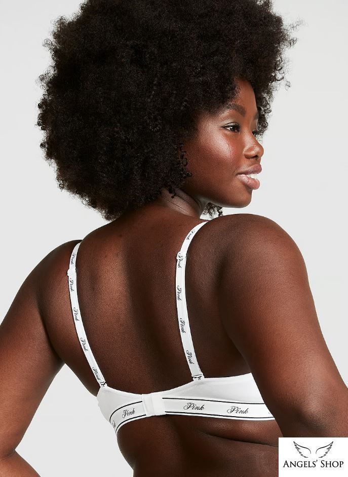 Белый бюстгальтер  Victoria's Secret Pink Wear Everywhere Bra, 34D