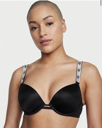 Черный бюстгальтер со стразами с пуш-ап Victoria's Secret Embellished Very Sexy, 38B