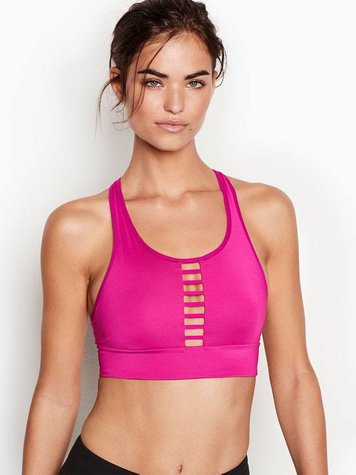 Розовый спортивный топ Victoria’s Secret Caged Long Line Sport Bra, S