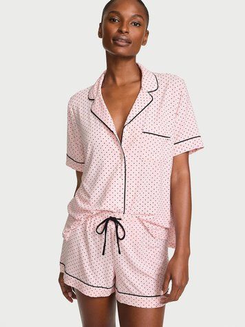Пижама Modal Short Pajama Set Victoria's Secret розовый;с принтом