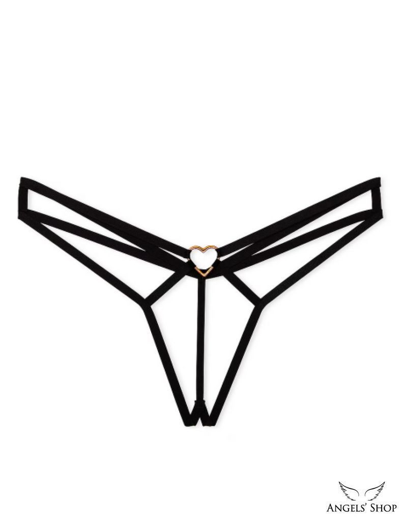 Трусики Crotchless V-String Panty чорний