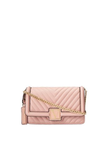 Бежевая сумка Victoria’s Secret The Victoria Mini Shoulder Bag