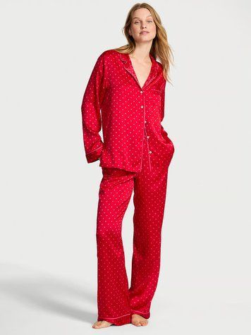 Сатинова піжама Signature Satin Long Pajama Set