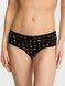 Чорні з принтом трусики-чіки Cotton Lace-Waist Cheeky Panty черный;с принтом
