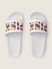 Белые пляжные шлепанцы Victoria’s Secret Pink Slides, L