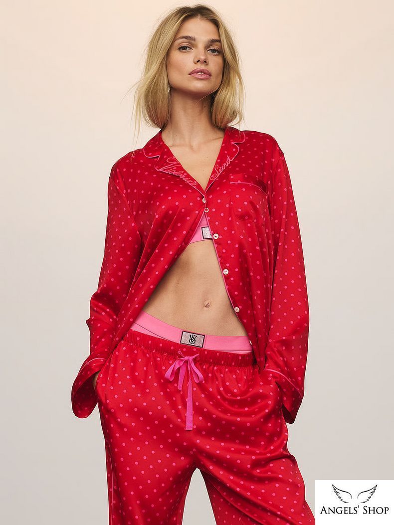 Сатинова піжама Signature Satin Long Pajama Set