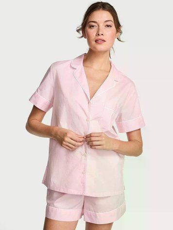 Пижама Heritage Cotton Short Pajama Set Victoria's Secret, L