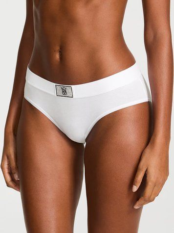 Трусики‑сліпи Logo Cotton Shine Patch Hiphugger Panty білий