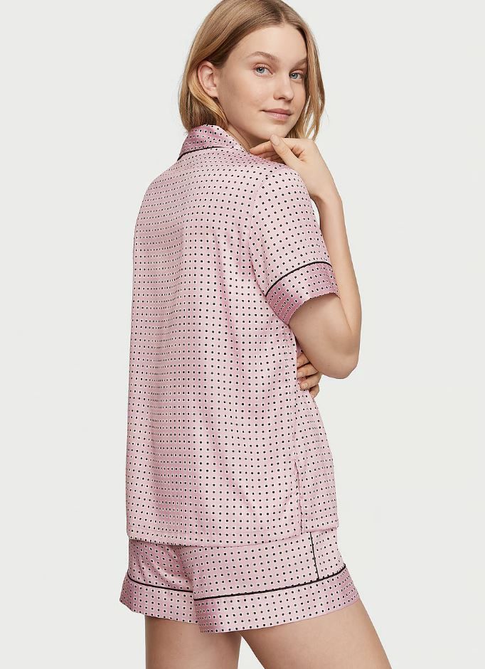 Розовая атласная пижама от Victoria's Secret, XS