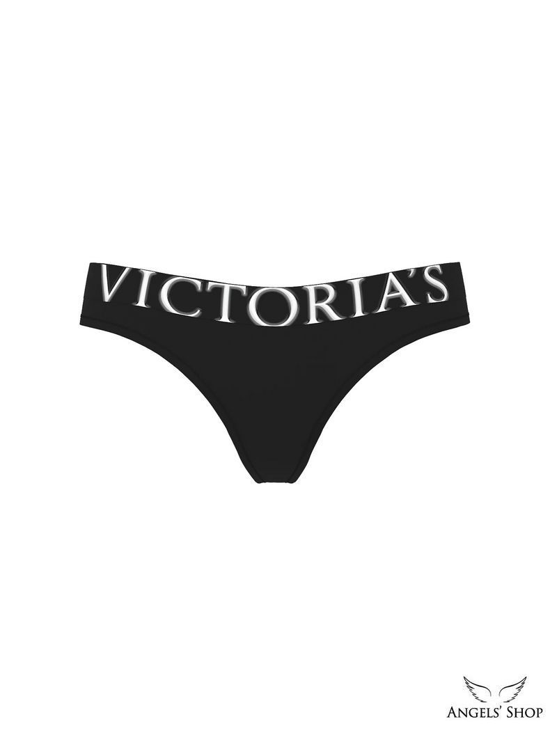 Трусики-стринги Victoria&rsquo;s Secret Exploded Logo Cotton Thong