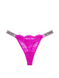 Жіночі мереживні трусики зі стразами Victoria's Secret Bombshell Shine Strap Thong Panty Lace, XS