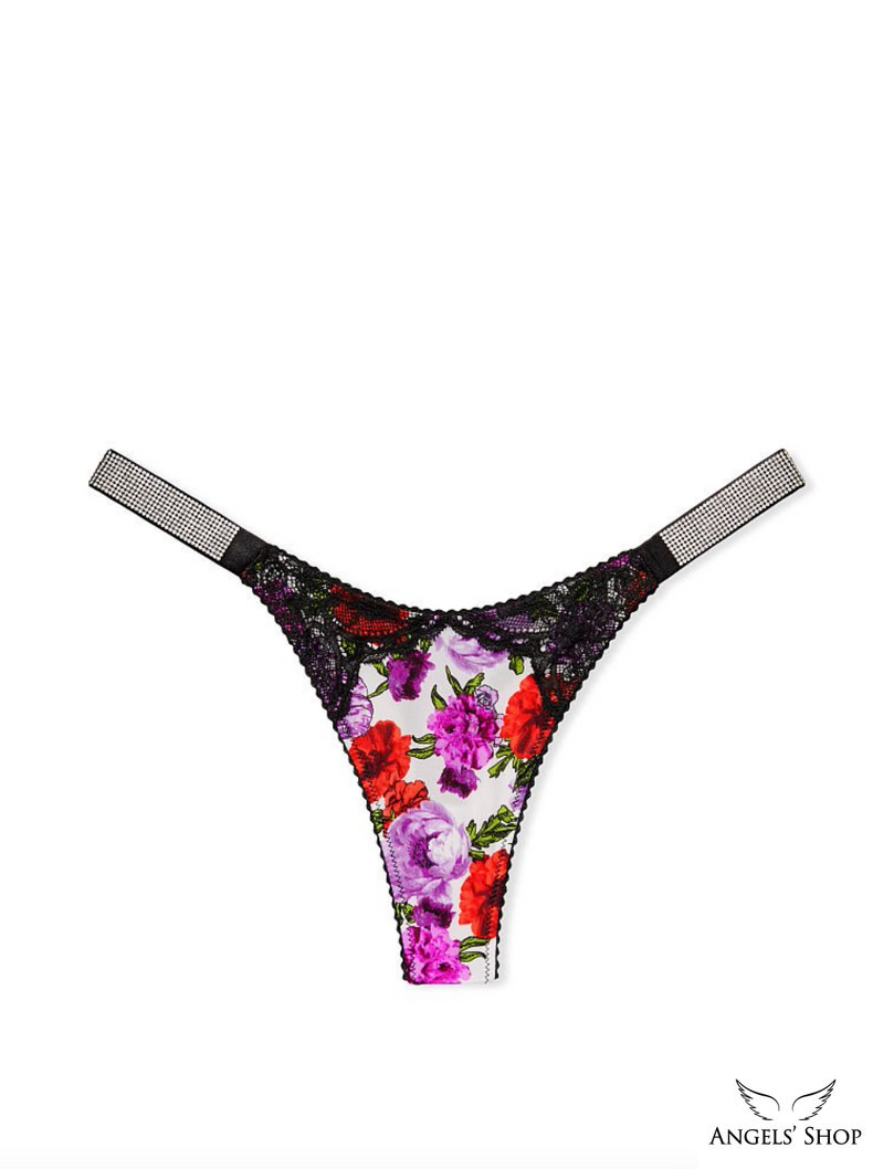 Женские трусики со стразами Victoria's Secret Bombshell Shine Strap Thong Panty, XS