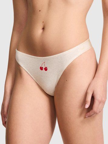 Трусики-стрінги Logo Cotton High-Leg Thong Panty