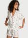 Белая пижама с принтом Flannel Short Pajama Set Victoria's Secret белый