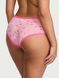 Рожеві з принтом трусики-чіки Cotton Lace-Waist Cheeky Panty розовый;с принтом