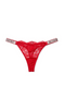 Красный комплект белья со стразами Victoria’s Secret Bombshell Shine Strap, 34B, XS