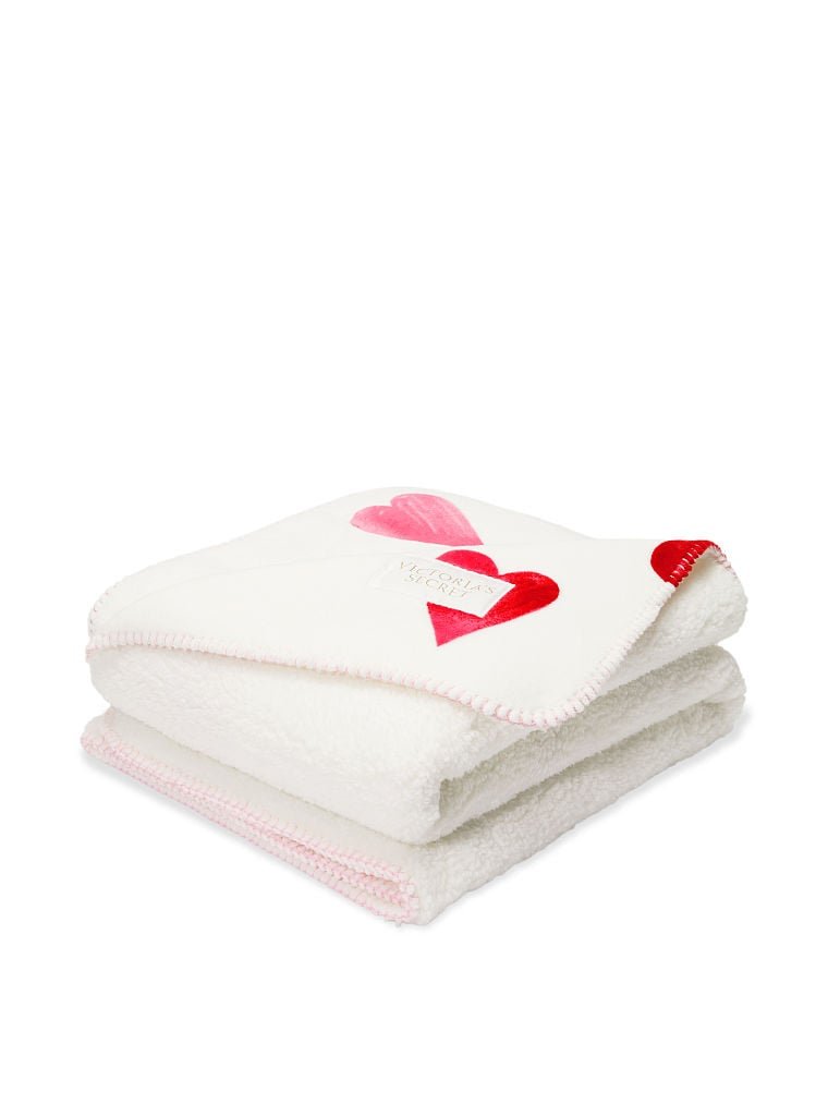 Плед Victoria’s Secret Cozy Plush Fleece Heart Blanket