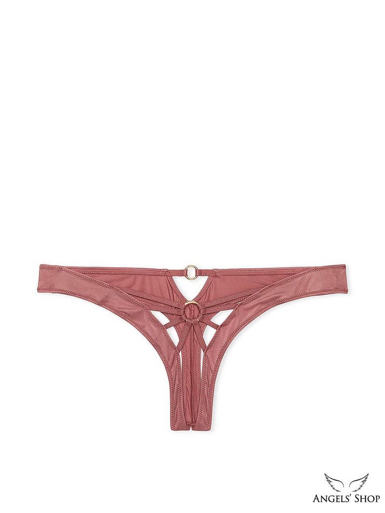 Трусики Strappy Hardware Crotchless Thong Panty рожевий
