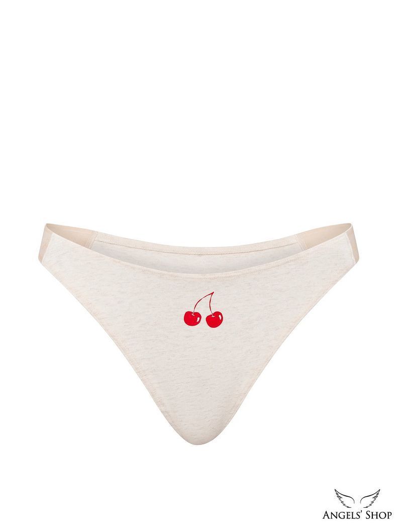 Трусики-стринги Logo Cotton High-Leg Thong Panty