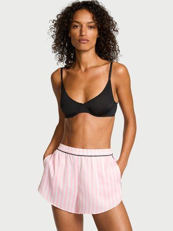 Сатинові шорти Signature Satin Sleep Shorts Victoria&rsquo;s Secret