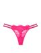 Женские кружевные трусики со стразами Victoria's Secret Bombshell Shine Strap Thong Panty Lace, XS