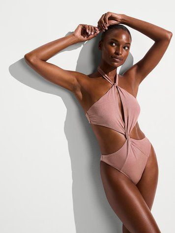 Купальник Shimmer Halter Monokini One-Piece Swimsuit