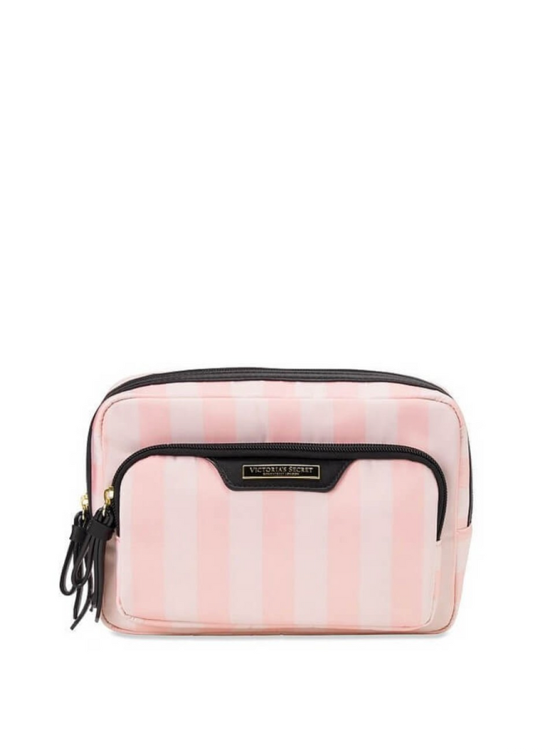 Рожева косметичка Victoria’s Secret Glam Bag Signature Stripe