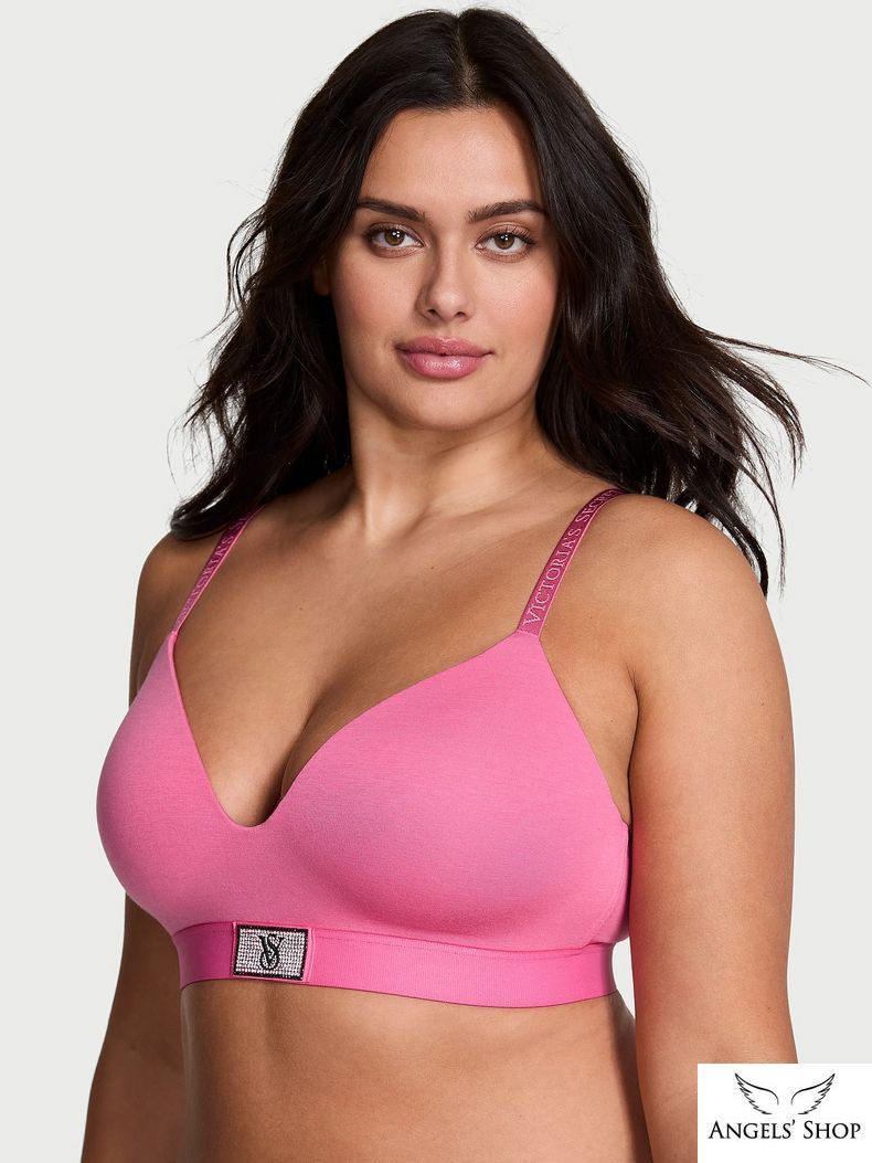 Рожевий бюстгальтер Shine Patch Lightly Lined Wireless Bra рожевий