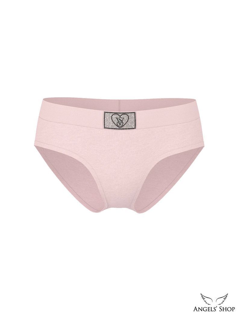 Рожеві трусики-сліпи Logo Cotton Heart Shine Patch Hiphugger Panty Victoria's Secret рожевий