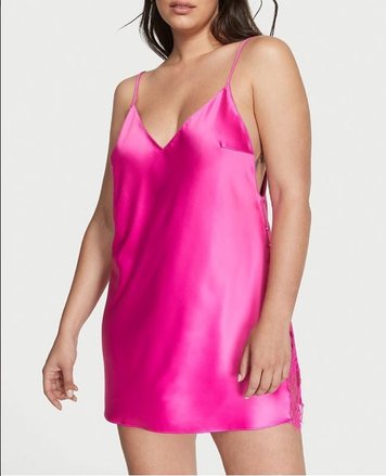 Платье/Ночная Рубашка Слип Дрес Victoria's Secret Icon Satin Mini Slip, XS