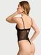 Боди Tease Sheer Stripe Lace-Trim Cupped Bodysuit Victoria's Secret