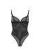 Боди Tease Sheer Stripe Lace-Trim Cupped Bodysuit Victoria's Secret
