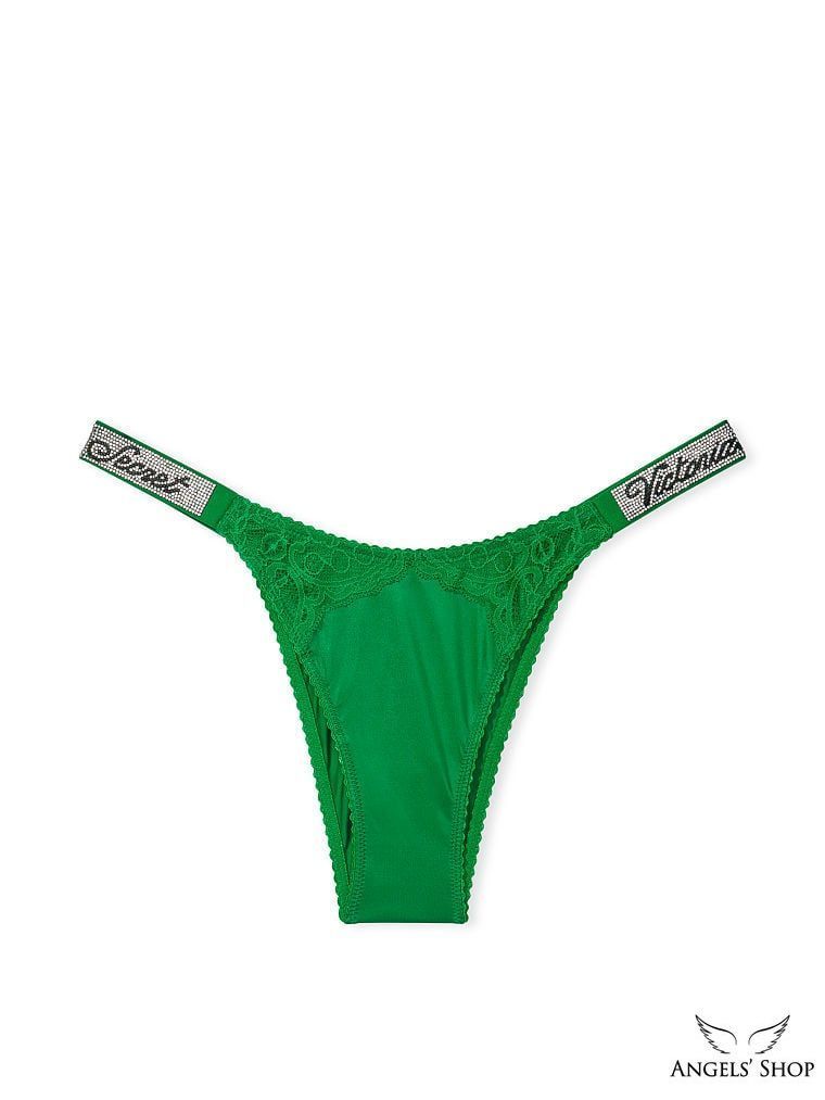 Жіночі трусики зі стразами Victoria's Secret Shine Strap Lace Brazilian Panty, XS