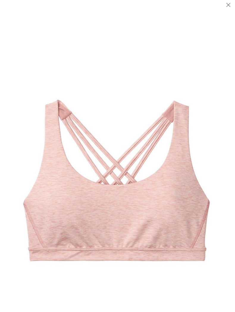 Розовый спортивный топ Victoria’s Secret Incredible Essential Strappy Back Heathered Bra, S