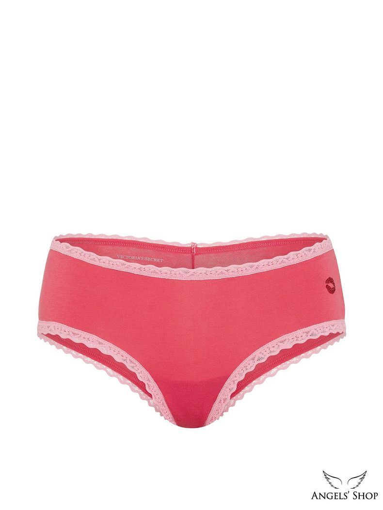 Рожеві трусики-чіки Cotton Lace-Waist Cheeky Panty рожевий