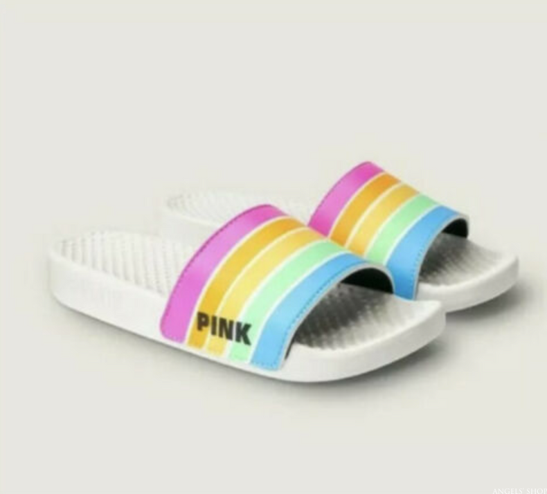 Пляжные шлепанцы радуга Victoria’s Secret Pink Slides, S