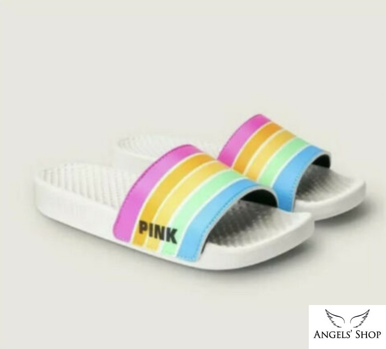 Пляжные шлепанцы радуга Victoria&rsquo;s Secret Pink Slides, S