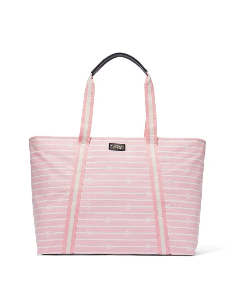 Рожева пляжна сумка Victoria’s Secret Stripe Tote