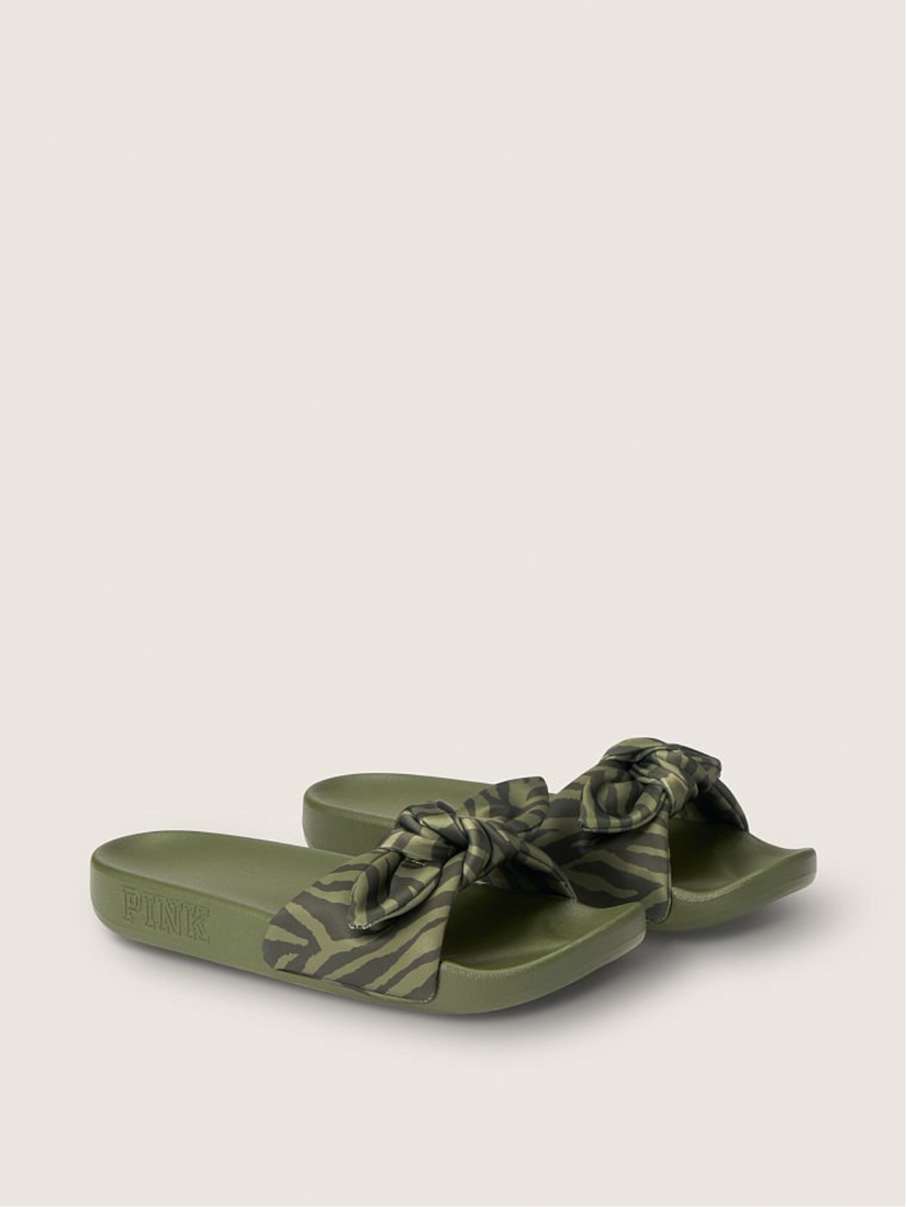 Зеленые пляжные шлепанцы Victoria’s Secret Green Slides, S