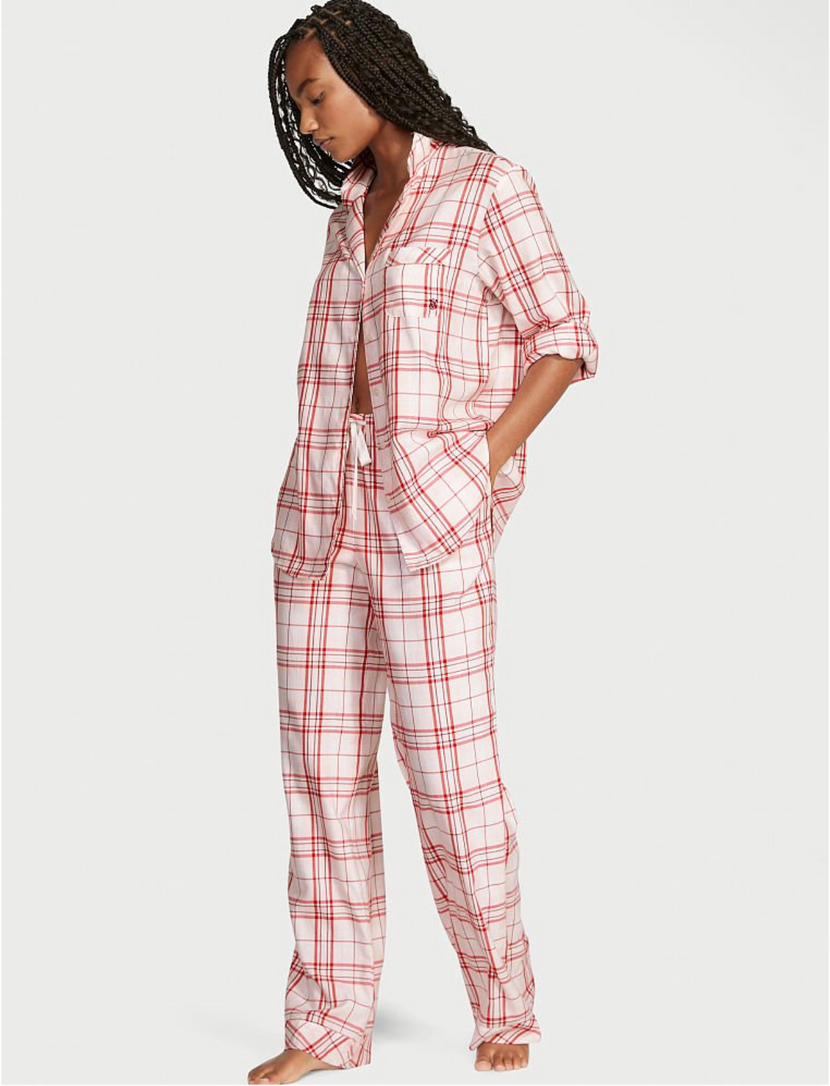 Фланелевая пижама Виктория Сикрет Flannel Long PJ Set, XS