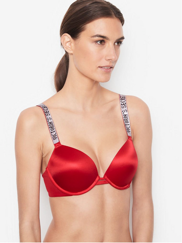 Красный бюстгальтер со стразами с пуш-ап Victoria's Secret Embellished Very Sexy, 32D